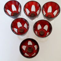 Rode glazen (6 stuks)